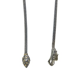 John Hardy Naga Sterling Silver and 18K Yellow Gold Lariat Necklace