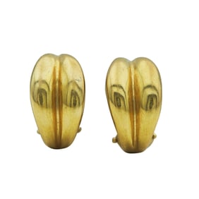 Tiffany & Co. 18K Yellow Gold Huggie Half Hoop Earrings