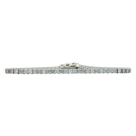 14K White Gold Diamond approx. 4.80 ctw Tennis Bracelet