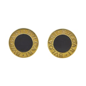 Bvlgari Bulgari-Bulgari 18K Yellow Gold Black Onyx Stud Earrings