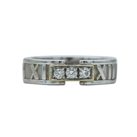 Tiffany & Co. Atlas 18K White Gold Diamond Ring