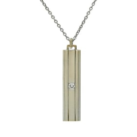Tiffany & Co. Lucida 18K White Gold Diamond Pendant Necklace