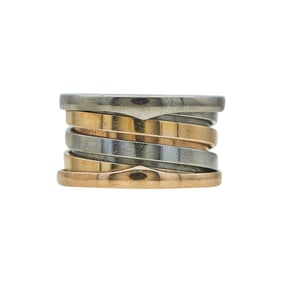 Bvlgari Bulgari B.zero1 18K Rose and White Gold Band Ring