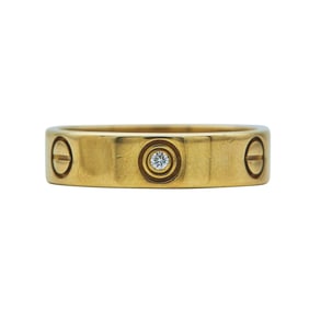 Cartier Love 18K Yellow Gold Diamond Band Ring