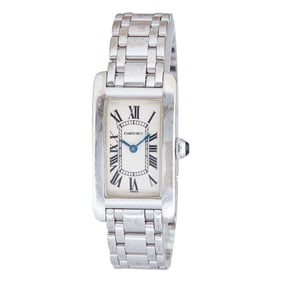 Cartier Tank Americaine 18K White Gold Watch Ref. W26019L1 / 1713, circa 2004