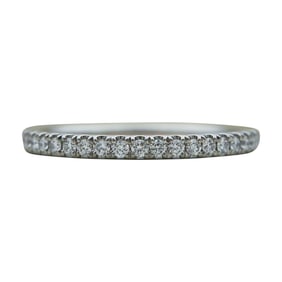 Platinum Diamond Half Eternity Band Ring