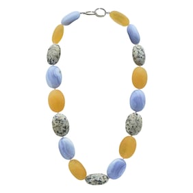 Tiffany & Co. Paloma Picasso Multi Gemstone Beaded Necklace with Sterling Silver Clasp