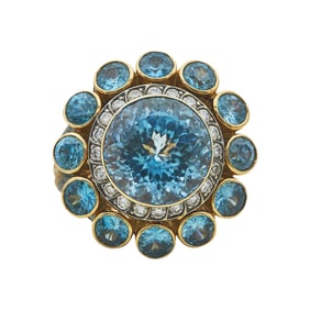 Zorab 18K Rose Gold Multi Gem-Set Statement Ring