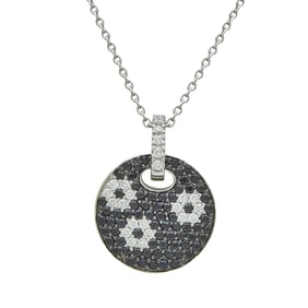 Roberto Coin Fantasia 18K White Gold Diamond and Sapphire Pendant Necklace