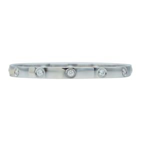 Cartier Love 18K White Gold 10 Diamond Bangle Bracelet, Classic Model, Size 18