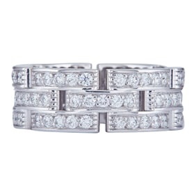 Cartier Maillon Panthère 18K White Gold Diamond Ring