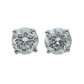 14K White Gold Diamond 1.56 ctw Stud Earrings