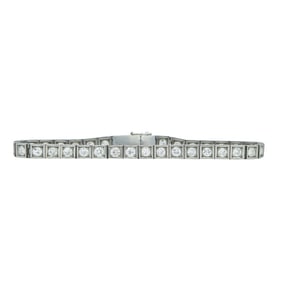 Vintage Platinum Diamond Tennis Bracelet