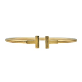 Tiffany & Co. Tiffany T 18K Yellow Gold Wire Bracelet