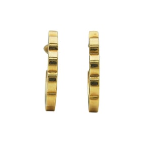 Chanel 18K Yellow Gold Hoop Earrings