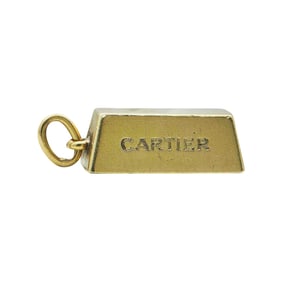 Cartier 1 oz Gold Ingot Bar Pendant Charm