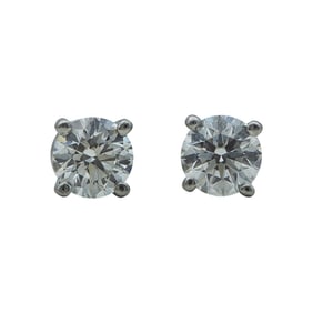 Tiffany & Co. Platinum Diamond approx. 0.86 ctw Stud Earrings