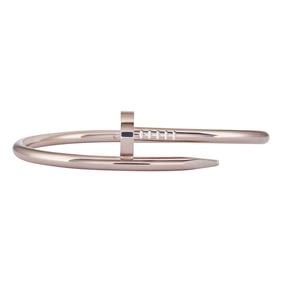 Cartier Juste un Clou 18K White Gold Hinged Bangle Bracelet, Size 17