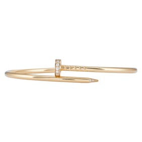 Cartier Juste un Clou 18K Yellow Gold Diamond Bracelet, size 17