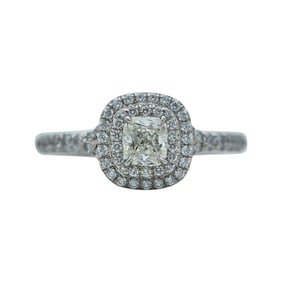 Tiffany & Co. Soleste Platinum 0.42 carat Cushion-Cut Diamond Engagement Ring