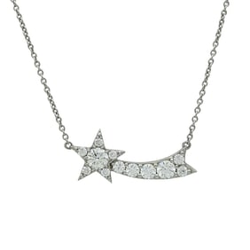 Hearts on Fire 18K White Gold Diamond Shooting Star Pendant Necklace