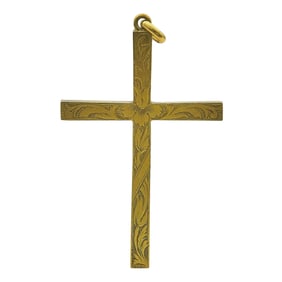 10K Yellow Gold Cross Pendant