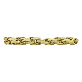 14K Yellow Gold Floral Design Link Bracelet