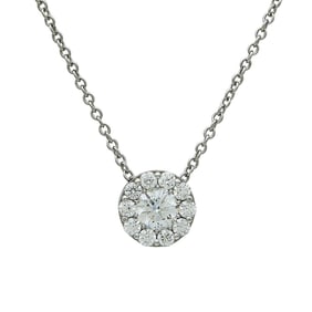Hearts on Fire 18K White Gold Diamond Cluster Pendant Necklace