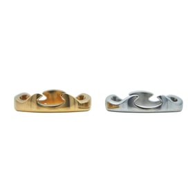 Georg Jensen Fusion 18K Yellow and White Gold Two Ring Set