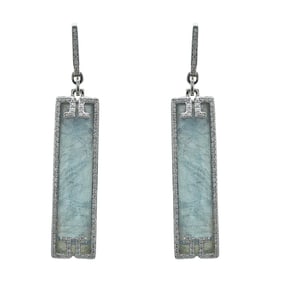 Ivanka Trump 18K White Gold Quartz, Mother-of-Pearl and Diamond Drop Earrings