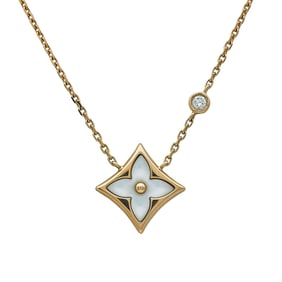 Louis Vuitton Color Blossom BB Star 18K Rose Gold Mother-of-Pearl and Diamond Pendant Necklace