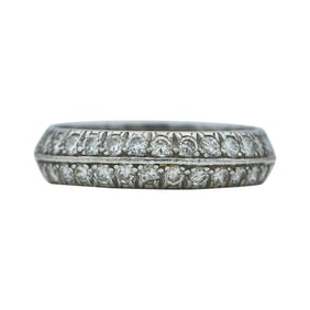 14K White Gold Diamond approx. 1.80 ctw Knife Edge Band Ring