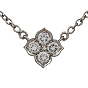Cartier Hindu 18K White Gold Diamond Pendant Necklace