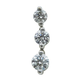 Single 18K White Gold Articulated Diamond Drop Earring