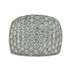 14K Yellow and White Gold Diamond Dome Ring