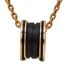 Bvlgari Bulgari B.zero1 18K Rose Gold and Black Ceramic Pendant Necklace