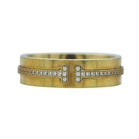 Tiffany & Co. Tiffany T 18K Yellow Gold Diamond Band Ring