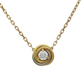 Cartier Trinity 18K Tri-Color Gold Diamond Pendant Necklace