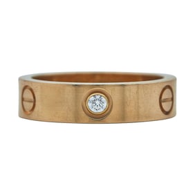 Cartier Love 18K Rose Gold Diamond Band Ring