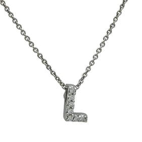 Roberto Coin 18K White Gold Diamond Initial Pendant Necklace