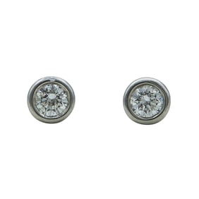 Tiffany & Co. Elsa Peretti Platinum Diamond approx. 0.14 ctw Stud Earrings