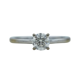 14K White Gold Diamond 0.65 carat Solitaire Engagement Ring