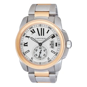 Cartier Calibre 18K Rose Gold/SS Watch Ref. W7100036 / 3389, circa  2010