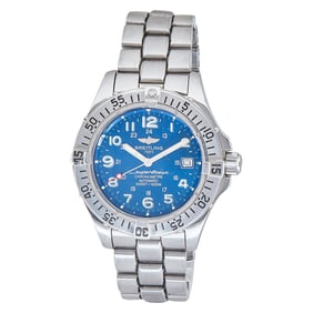 Breitling Super Ocean Stainless Steel Blue Dial Watch Ref. A17360, circa  2004