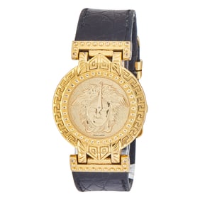 Versace Signature Gold Plated Watch Ref. 7008012, circa 1994
