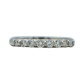 14K White Gold 8 Stone Diamond Band Ring
