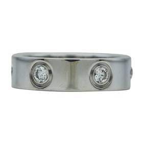 Cartier Love 18K White Gold Diamond Band Ring