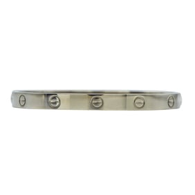 Cartier Love 18K White Gold Bracelet, Size 18