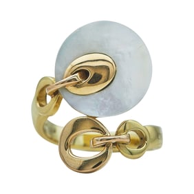 Chimento 18K Yellow Gold Mother-of-Pearl  Bypass Ring