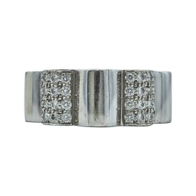 Chanel Profil de Camellia 18K White Gold Diamond Band Ring